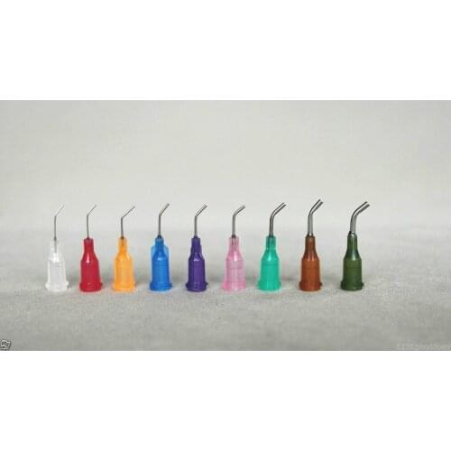 10pcs Mixed Type Blunt bended bent dispensing needles angled syringe needle tips