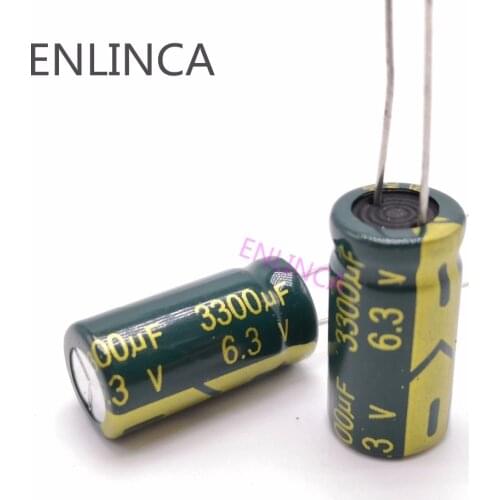 20pcs/lot 6.3v 3300UF 10*20MM Low ESR / Impedance high frequency aluminum electrolytic capacitor 3300UF 6.3v 10*20 6.3v 3300UF