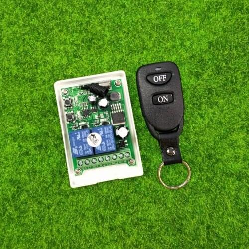 2CH 12V 24V 36V 48V RF Wireless Remote Control Switch Receiver 10A 1000W Self-latched Relay Module For Light Garage Door