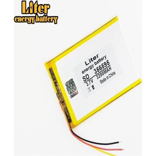 3 line 3.7V 3200mAh Lithium Tablet polymer battery for Tablet PC / MID PDA 356595