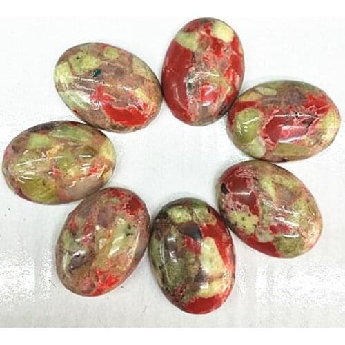 5pcs nature stone mixed cabochons size 18x25mm oval shape for women pendants making findings diy beads jewelry components