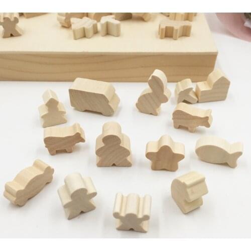 Wood beads Souptoys 50pc 10-30mm Building blocks toy handmad organic infant holder toys natural nursing wooden baby birth gift