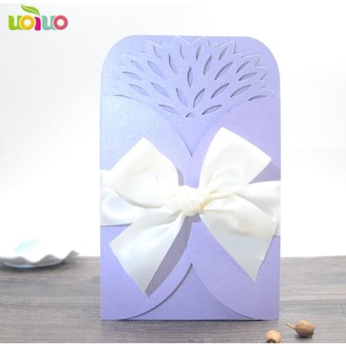 Free shipping 50set inc217 tree Wedding Party Invitation Card Romantic Invitation Laser Cut Delicate Carve Pattern