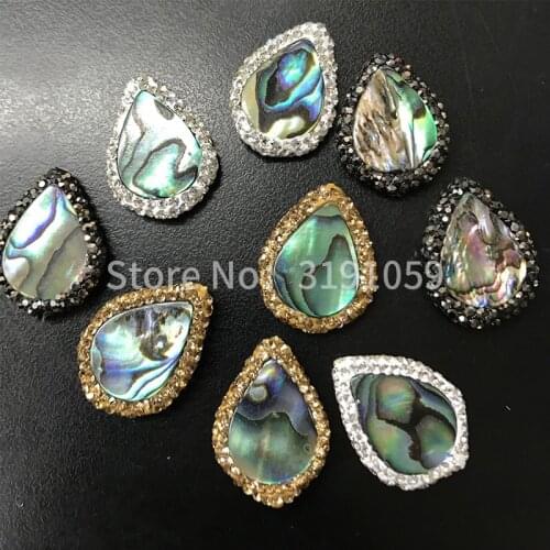 Abalone shell bead drop shape fashion simple DIY multicoloured hand-bead jewelry