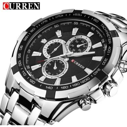 CURREN Quartz men Watches Top Brand Luxury Men Military Wrist Watches Full Steel Men Sports Watch Waterproof Relogio Masculino