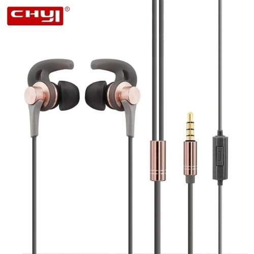 CHYI J02 In-ear Headset with Micro 3.5mm Stereo Heavy Bass Music Noise Canceling Earphones for Samsung Galaxy s6 Xiaomi Phone