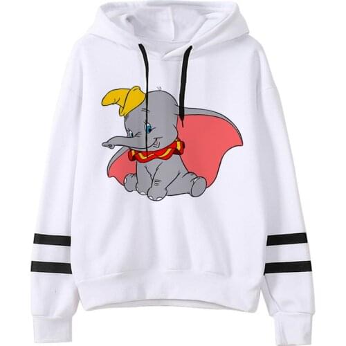 Disney Dumbo Kawaii Funny Cartoon Winter Unisex Hoodies Women Harajuku Cute Anime Korean Style Sweatshirt Graphic Hoody Female