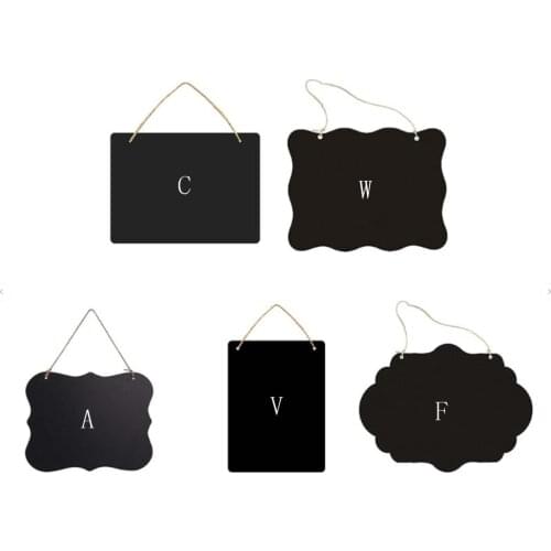 Rustic Chalkboard Hanging Signs Double Sided for Standard Chalk Message Board fo DXAB