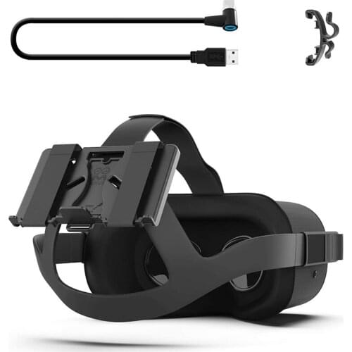 Powerbank Fixing Bracket for Oculus Quest Audio Strap Battery Holder for Oculus Quest VR Accessories(With USB Cable)