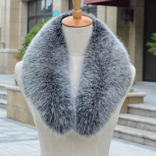JKP Fox Fur Collar Real Fur Scarf Thicken Warm Shawl and Wraps Winter New Fashion Scarves 100% Natural Fox Fur Coat Accessory