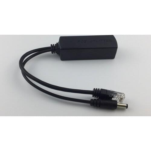PoE Splitter Cable Power Over Ethernet 48V to 12V 1A-2A IEEE802.3af/at Standard type 1,2+/3,6- 4,5+/7,8- For IP Camera CCTV 5pcs