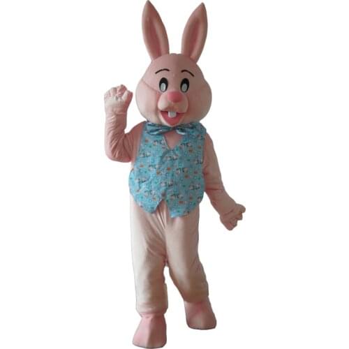 Adult Celebrating the Easter Bunny Rabbit Mascot Costume Carnival Festival Commercial Advertising Party Dress With Fan In Head