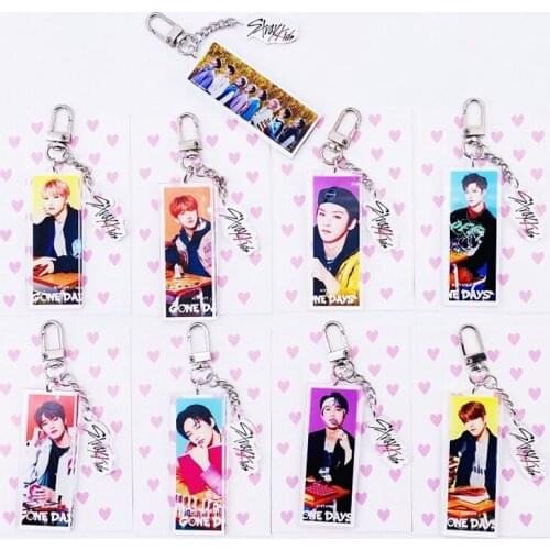 Kpop Stray kids RedVelvet Acrylic PVC Rectangular Keychain Pendant Hanging ring Key chain kpop supplies