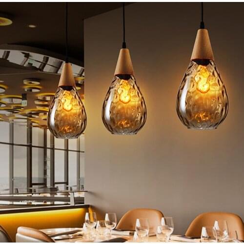 Creative E27 Bulb Clear Glass hanging lamp Pendant Lights bathroom Art Hand made Italy Fashion Glass