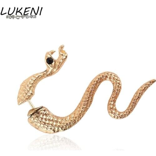 LUKENI 5Pcs/Lot Free Shipping Fashion Jewelry 2017 Punk Snake Long Ear Cuff Earring Jackets For Women And Men EJ009