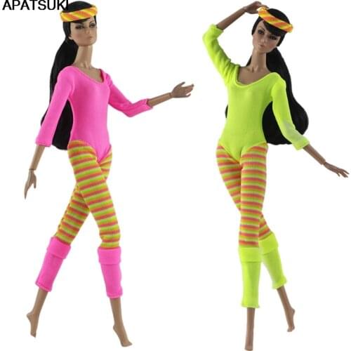 Fashion Outfits Jumpsuit Sport Yoga Clothes For Barbie Doll 1/6 Dollhouse Accessories Christmas Gift Kid Child Toys