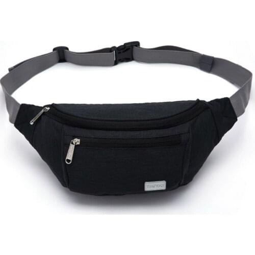 By dhl or ems 50pcs 2017 Male Men Waist Bag Packs Casual Waterproof Nylon Pack Bag Shoulder Light Coin Phone Belt Bag