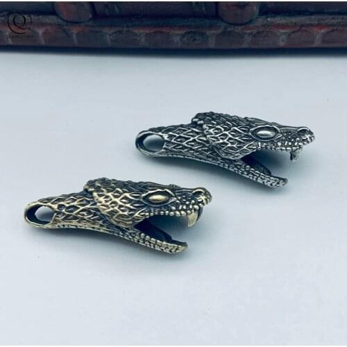 Mens Design Retro Boa Snake Monster Brass Necklace Pendant Jewelry Chain Hip Hop Punk Rock Christmas Halloween Gift Men