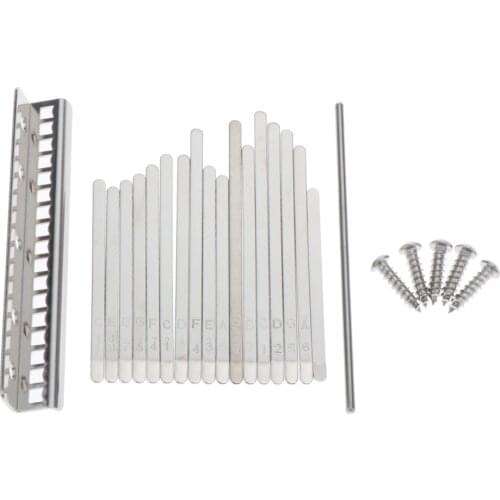 Silver Steel Kalimba Keys Set 17 Key Thumb Piano Keys, Easy to Use