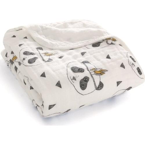 Dropshipping Miracle Baby Two-Layer 100% Cotton Muslin Blanket 110*150cm Newborn Baby Swaddle Wrap Hold Kids Bath Towel