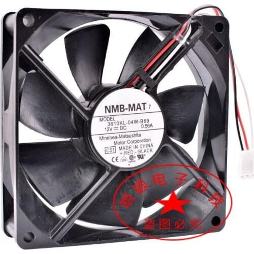 Original 3610KL-04W-B69 9225 9CM 12V 0.56A large air volume chassis fan