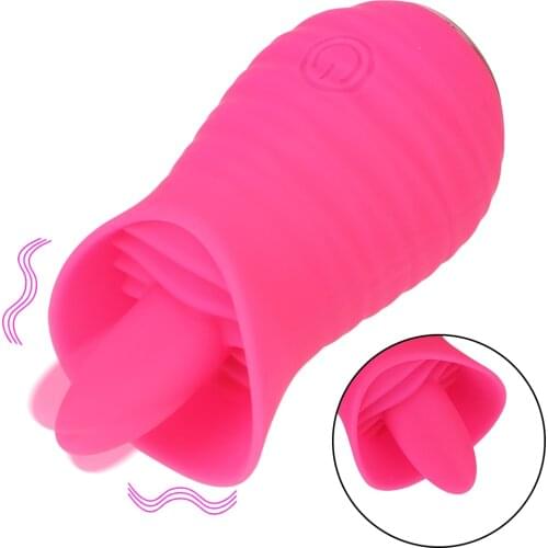 Rechargeable Bullet Vibrator 10 Frequency Soft Tongue Licking Vibrator Sex Toys for Women Clitoral Stimulator Clit Nipple Sucker