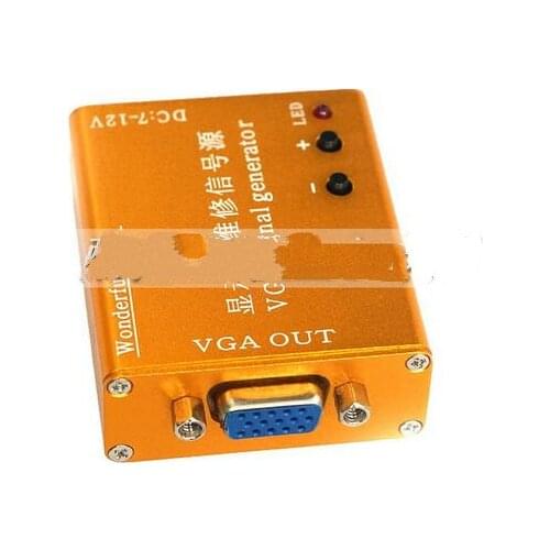 Portable LCD Monitor Repair Source VGA Multiple Frequency Signal Generator Screen Tester w/ Battery Cable Free shipping