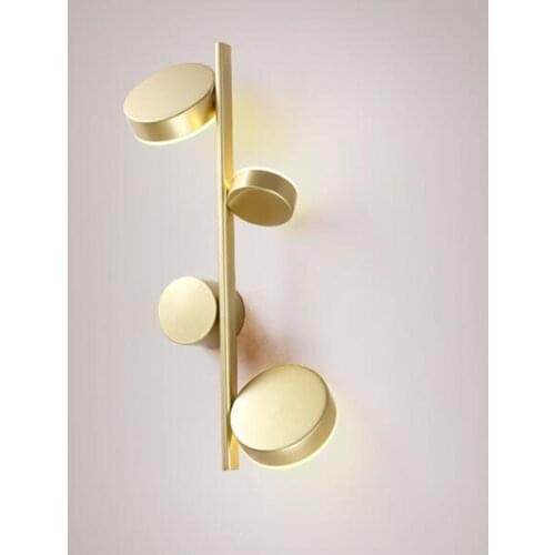 Nordic Loft bedside led wall lamp creative rotatable livingroom bar coffee shop golden dot decorative wall sconce lighting