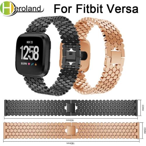 Wrist Band Replacement Stainless Steel Strap For Fitbit Versa band metal Smart Watch Band Strap bracelet 2018 new fashion Luxury