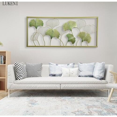 Modern European Wall Decoration Pendant Ginkgo Leaf Wall Decoration Creative Background Wall Decoration Soft Wall Decoration