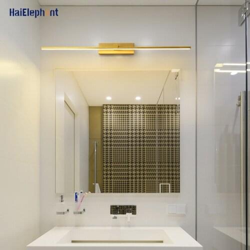 Modern LED Mirror Lights Black Gold Color Wall Lamps For Bathroom Indoor Sconce Lighting Fixtures 40cm 60cm 80cm Luminaire