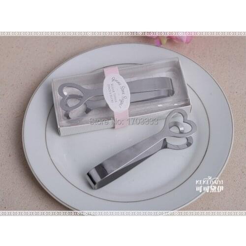 Wedding Favors "Gimme Some Sugar" Stainless-Steel Heart-Themed Sugar clip Tongs 100pcs DHL Fedex Free shipping