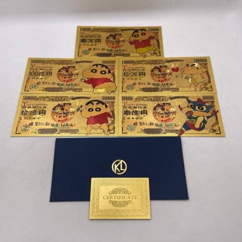 We Have More Manga Japanese Anime 10000 Yen Gold Banknotes for Souvenir Gifts and Collection