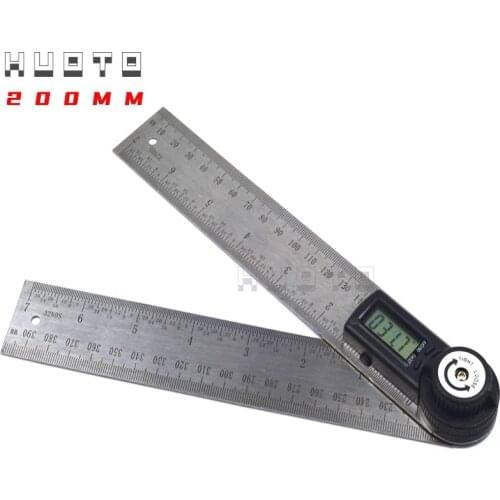 2 in 1 200mm Digital protractor angle finder meter 2Rulers 400mm 360 degree electronic Protractor Inclinometer Goniometer Level