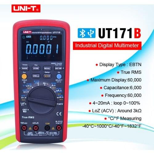 UNI-T UT171B Industrial True RMS Digital Multimeter Auto Range Admittance 60K Counts Resistance Tester Original Measure EBTN