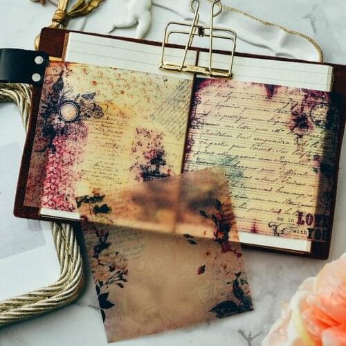 YPP CRAFT 10pcs Vintage Vellum Self-adhesive Stickers for Scrapbooking Happy Planner/Card Making/Journaling Project