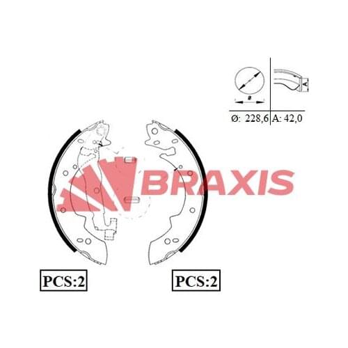 REAR BRAKE BALATASI LUG RENAULT R21 CONCORDE P305 P405 423804