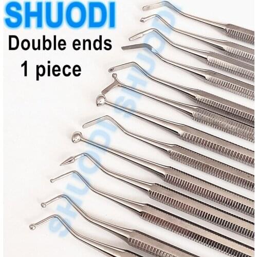1 piece Dental Filler Spatula Composite Filling Tool Instrument Amalgam Plastic Filling Spatula Double Ends Stainless Steel