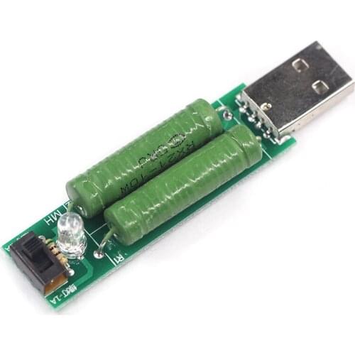 1PC USB Charge Current Detection Load Testing Instrument Module 2A/1A Discharge Aging Resistance USB Power Adapter