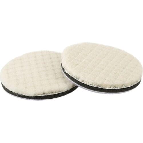 2 pieces of 3 inch wool car polishing pad kit for care cleaning and polishing machine