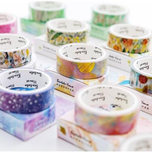 Starry sky Forest flower Unicorn laser Gilding Decorative Washi Tape Adhesive Tape DIY Scrapbooking Sticker Label Masking Tape
