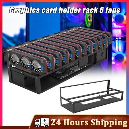 Steel Open Air Miner Mining Frame Rig Case 6/8 GPU for Crypto Coin Currency Bitcoin Mining UY8