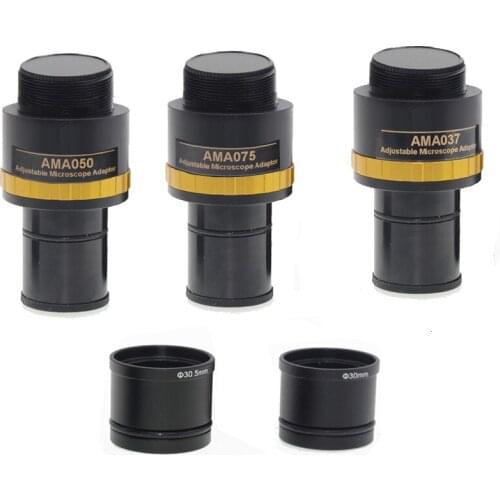 Focusable adjustable 0.37X 0.5X 0.75X Microscope eyepiece CTV TV Lens adapter C-Mount and 23.2mm 30mm 30.5mm Connection