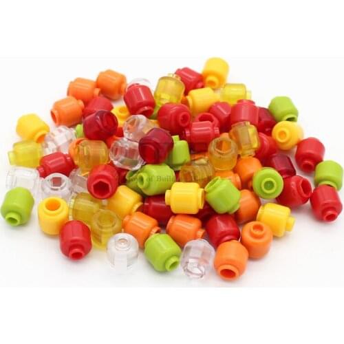 Moc Lamp Bulb Minifig Head Plain Hollow Stud Building Blocks City Street View Jar DIY Bricks Parts Compatible with Assembles