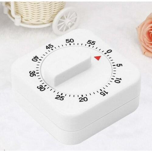 Mini Portable Kitchen Cooking Timer Countdown 60 Minutes Alarm Mechanical Time Reminder Tool Silent Time Management