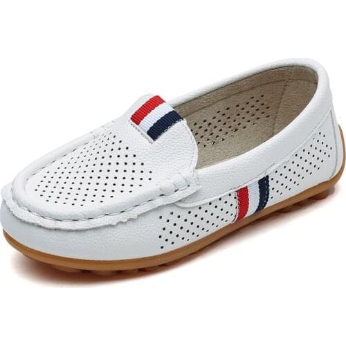 New Fashion Flats For Children Casual Kids Loafers Comfortable PU Leather Slip On Shoes Boys Girls Sneakers Moccasin Size 21-36