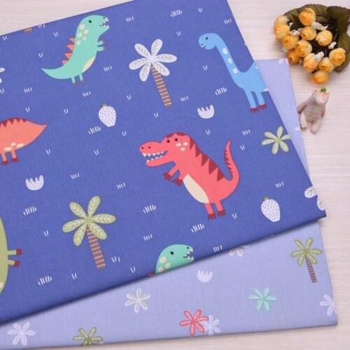 Cartoon dinosaur Cotton Fabric DIY Sewing Patchwork Quilting Handmade Baby Home DecorTextile Bedding Blanket Sheets Tissus Tilda