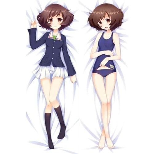 Hot Japanese Cool Anime Girls Und Panzer Yukari Akiyama Throw Otaku Dakimakura Gift Bedding Hugging Body Pillow Case 150x50 CM