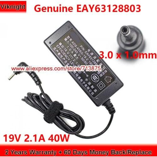 Genuine for LG ADS-40SG-19-2 19040G 40W 19V 2.1A AC Adapter 3.0*1.0mm Tip GRAM 15Z970-AAAS7U1