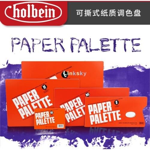 Holbein Paper Palettes,Acid Free Palette Paper, Smooth Mixing Surface, Paper Color Palette Can Be Torn Off , Convenient Storage